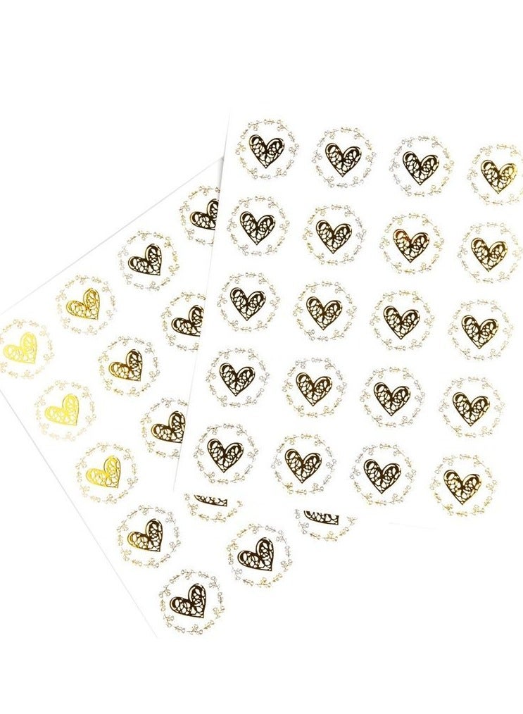 BenQuand Thank You Stickers  200 PCS  Transparent Gold Glitter Foil Seal Stickers 1.5 Inch Thank You Labels for Business - Image 1