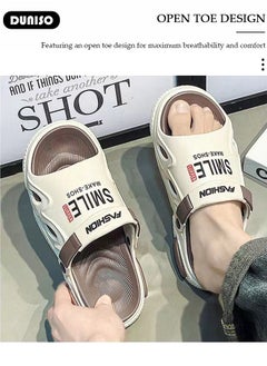 DUNISO Fashion Summer Sneaker Men Slippers, Casual Beach Shoes, Unisex Platform Shoes, Thick Bottom Platform Cloud Slides, Outdoor Non-Slip Casual Beach Sandals(Size 42-43)  - Image 2