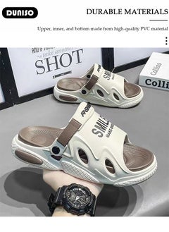 DUNISO Fashion Summer Sneaker Men Slippers, Casual Beach Shoes, Unisex Platform Shoes, Thick Bottom Platform Cloud Slides, Outdoor Non-Slip Casual Beach Sandals(Size 42-43)  - Image 3