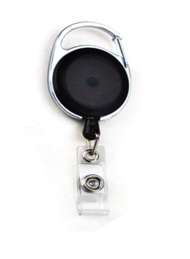 ANG YoYo Ovel, Retractable Reel ID Card Holder - Set of 1 Nos (Black) - Image 1