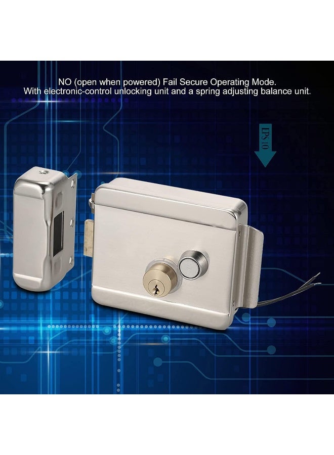 NJM Smart Electric Automatic Gate Door Lock Secure Electric Metallic Lock Electronic Door Lock Door Access Control for Home Office Apartment Warehouse for Wood or Metal Door - Image 5