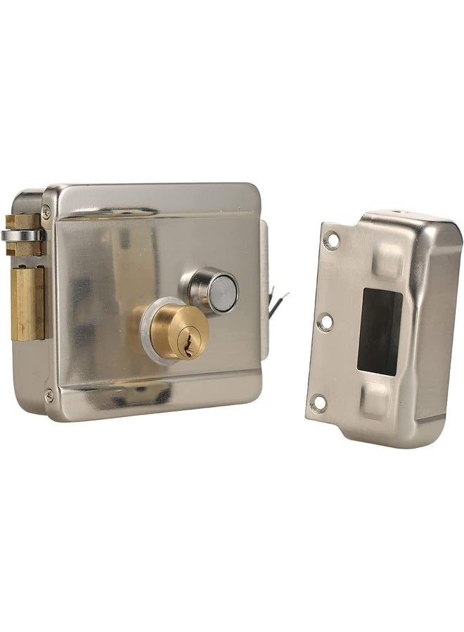 NJM Smart Electric Automatic Gate Door Lock Secure Electric Metallic Lock Electronic Door Lock Door Access Control for Home Office Apartment Warehouse for Wood or Metal Door - Image 3