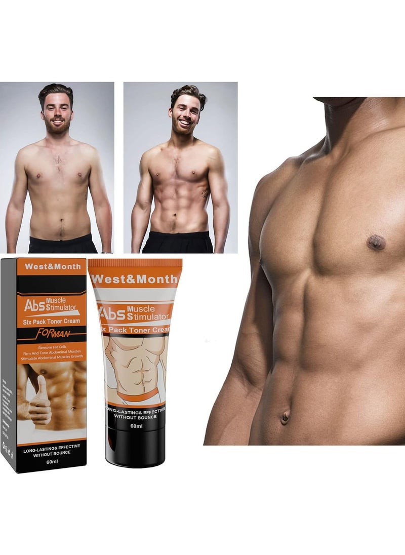 West&Month Six Pack Abs Muscle Stimulator Cream Cellulite Removal Fat Burner Slimming Cream Building ABS Muscle  - Image 3