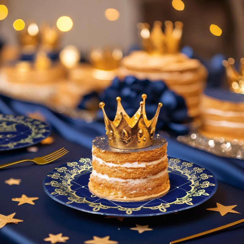 BonBeeDesign Prince Party Decorations - Prince Party Plates and Napkins for Kids Birthday Party, Serves 40 Guests - Image 5