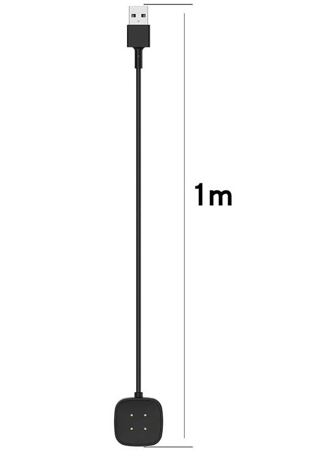 Tersely 1M/3.3ft Long Charger Cable Clip for Fitbit Versa 4/3, Sense 2/1, 100cm Charging Cord for Fitbit Versa4/3,Sense 2/1 Smartwatch - Image 3