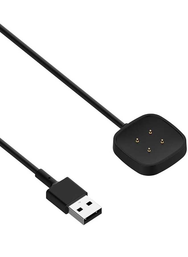 Tersely 1M/3.3ft Long Charger Cable Clip for Fitbit Versa 4/3, Sense 2/1, 100cm Charging Cord for Fitbit Versa4/3,Sense 2/1 Smartwatch - Image 2