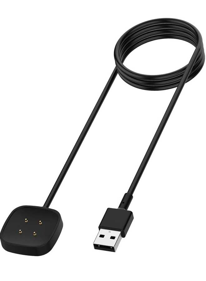 Tersely 1M/3.3ft Long Charger Cable Clip for Fitbit Versa 4/3, Sense 2/1, 100cm Charging Cord for Fitbit Versa4/3,Sense 2/1 Smartwatch - Image 5