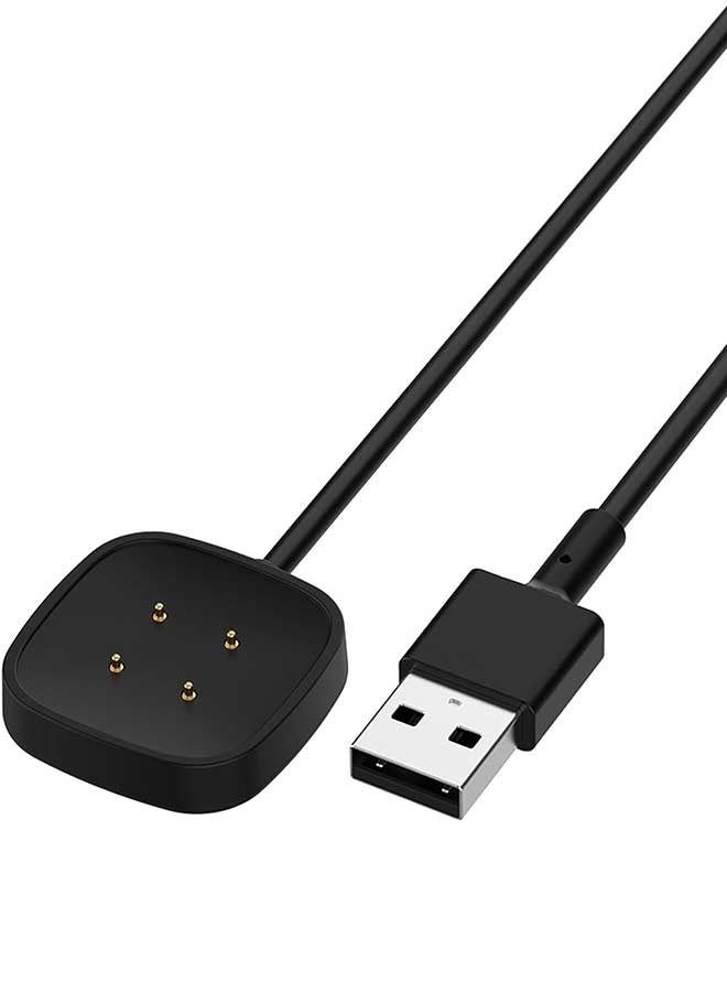 Tersely 1M/3.3ft Long Charger Cable Clip for Fitbit Versa 4/3, Sense 2/1, 100cm Charging Cord for Fitbit Versa4/3,Sense 2/1 Smartwatch - Image 1
