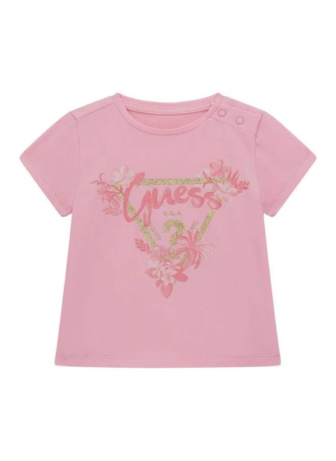 جس Kids Printed Crew Neck T-Shirt