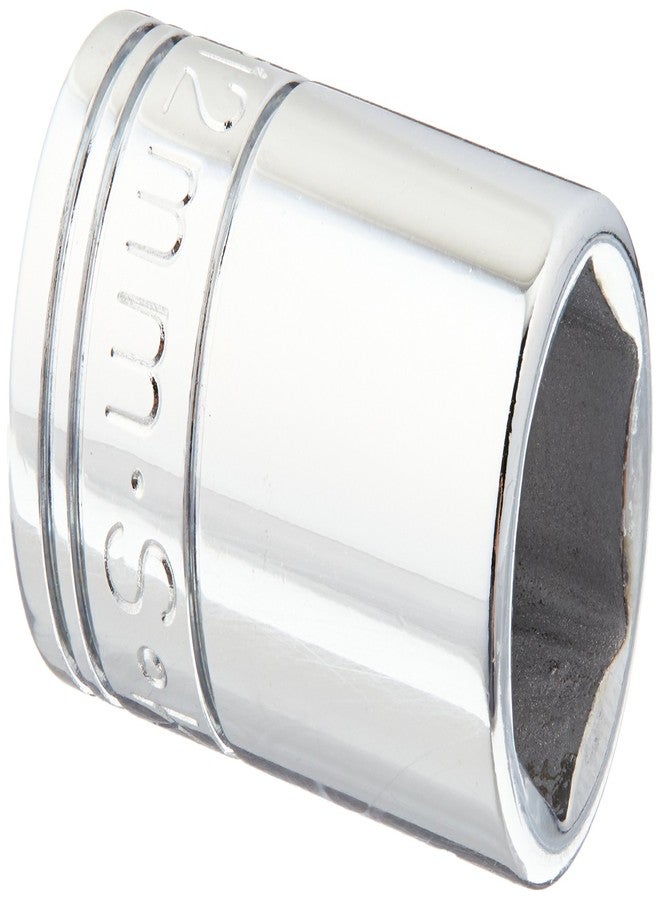 SK Tools USA 3/8" Drive, 6 Point, Shallow, Metric Chrome Socket, 12mm | 312 - Image 1