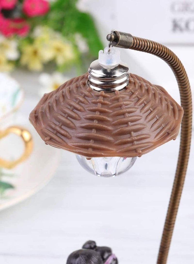 Creative Pastoral Tree Stump Resin Night Light, Bedroom Couple Table Lamp, Cute Desktop Light Ornament, 9x6.5x20cm Night Light, Birthday Gift for Women Girls ("JUST FOR YOU") - Image 3