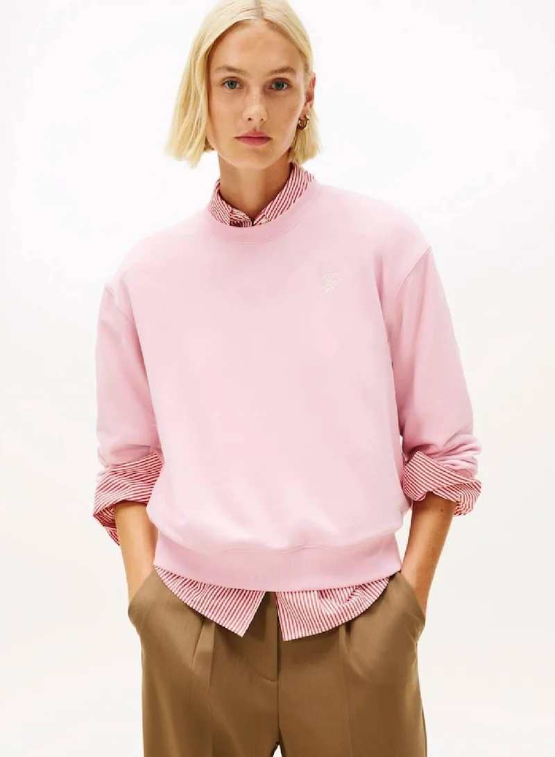 Logo Embroidery Terry Sweatshirt