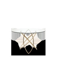 كاري طاولة زجاجية باللون الذهبي  - Image 1