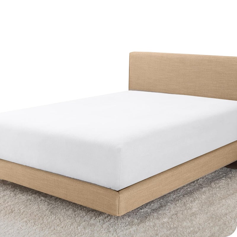 Linens World Egyptian Cotton Fitted Sheets Breathable Anti Wrinkle 30cm Deep Pocket 200 Thread Count Single Bed Sheets White Bedding  Linen Single Bedding 90 X 190 CM Single Fitted Sheet