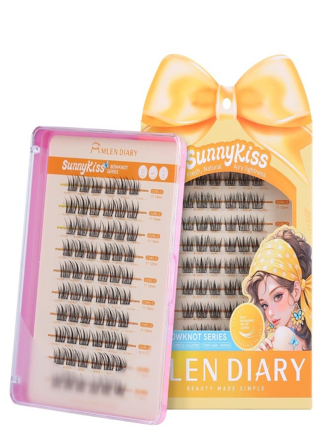 MLEN DIARY Lash Clusters 60PCS Natural Eyelash Clusters C Curl Wispy DIY Eyelash Extensions 11-13mm Soft & Light Eyelash Clusters Korean Manga Style (Sunny Kiss) - Image 1