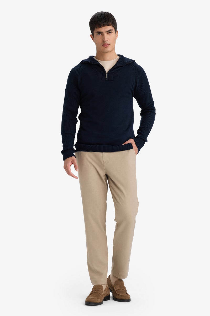 DeFacto Blue Man Standard Fit Turtleneck Knitwear Pullover Casual - Image 2