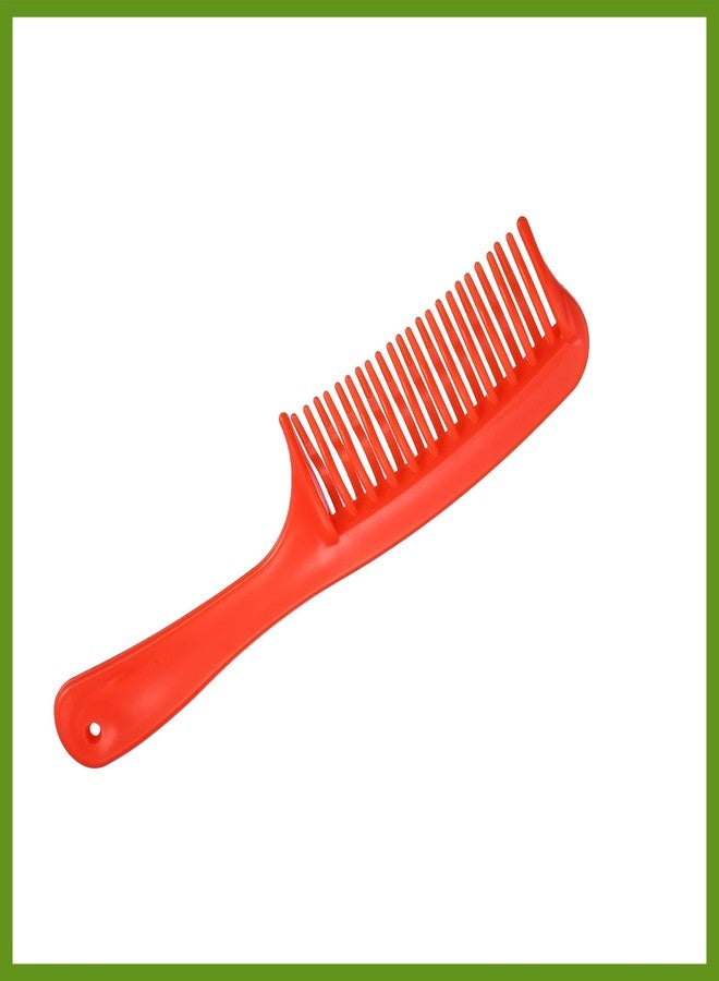 مشط GLIDESMOOTH لفك تشابك الشعر، مشط ذو صفين من الأسنان، أداة تصفيف الشعر للشعر المجعد، أحمر، 7.87 بوصة × 1.77 بوصة - Image 4