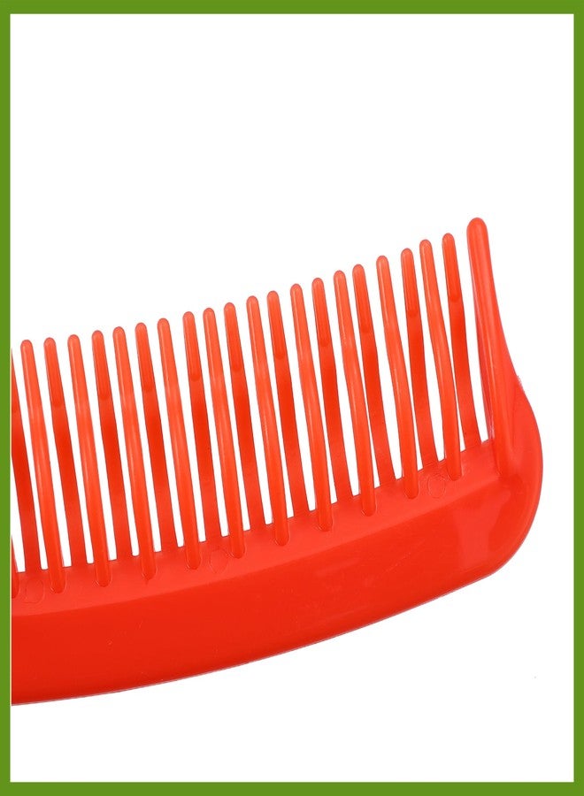 مشط GLIDESMOOTH لفك تشابك الشعر، مشط ذو صفين من الأسنان، أداة تصفيف الشعر للشعر المجعد، أحمر، 7.87 بوصة × 1.77 بوصة - Image 5