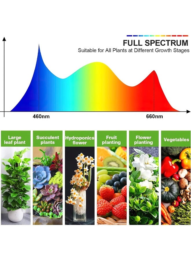 DUNISO Grow Light with Stand, Grow Lights for Indoor Plants with Red Blue Spectrum, LED Grow Light, 3 Modes & 10-Level Dimmable, 3/9/12H Timer, Adjustable Gooseneck, Suitable for Various Plants Growth  - Image 5