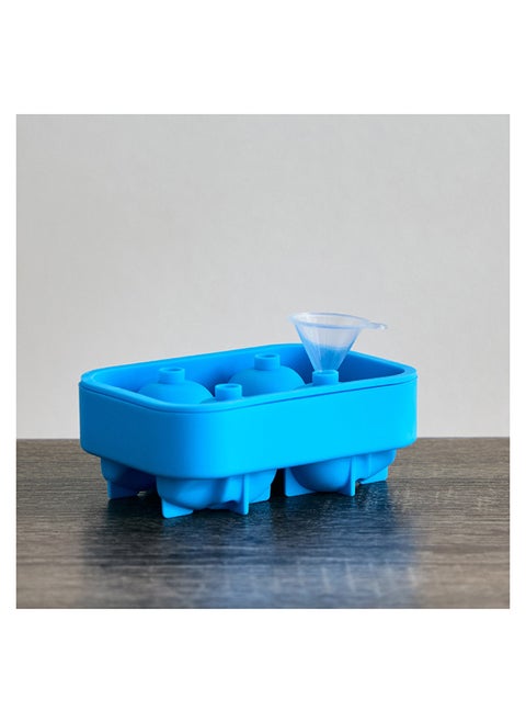 Icy 4-Compartment Ice Skulls Shape with Funnel 11.5 x 4.5 x 8 cm