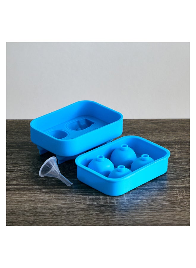 Home Box - Icy 4-Compartment Ice Skulls Shape with Funnel 11.5 x 4.5 x 8 cm - Image 1