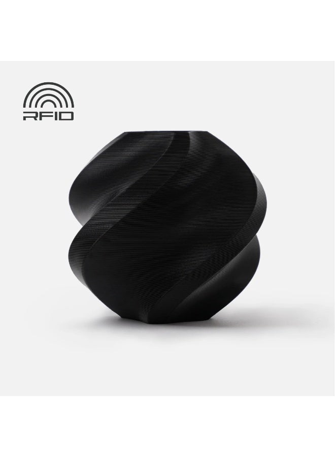 بامبو لاب Bambu Lab 3D Printer Filament PLA Basic-Black- with Bambu Reusable Spool Black - Image 1