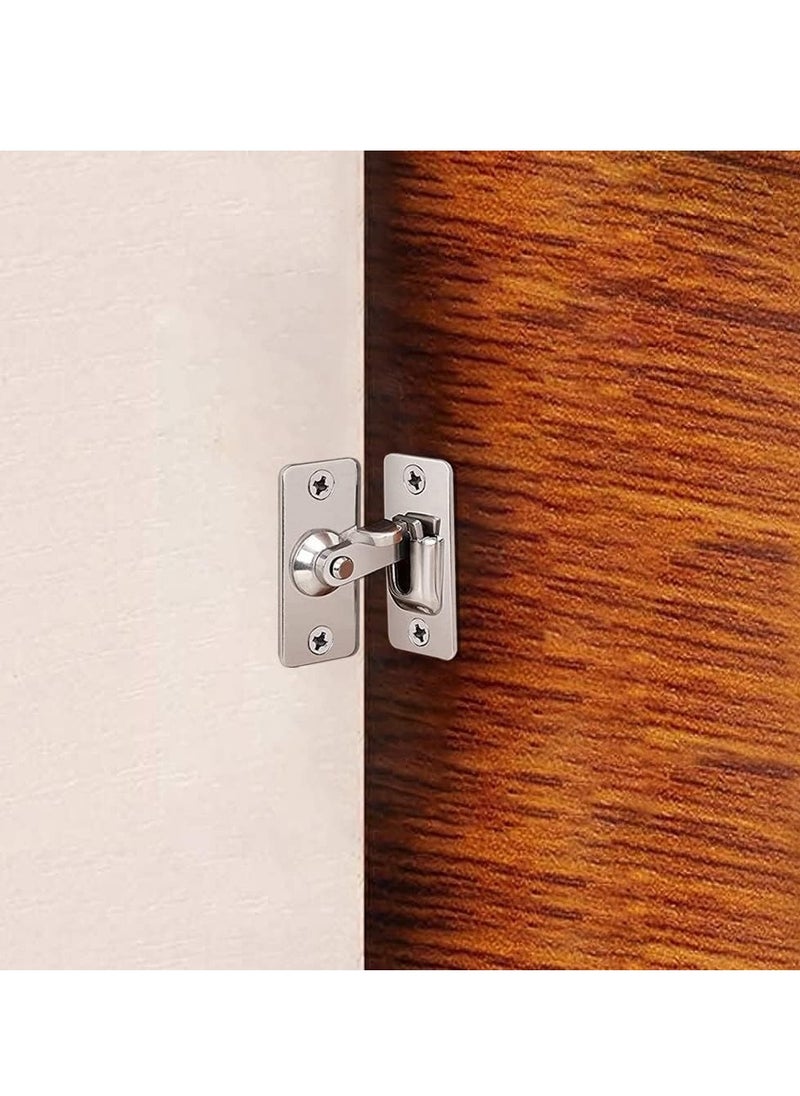 Generic 2 Pieces Small 90 Degree Right Angle Door Lock Bolt Lock Cam Lock Door Window Sliding Lock Lever Bolt Barn Sliding Door Lock  - Image 1