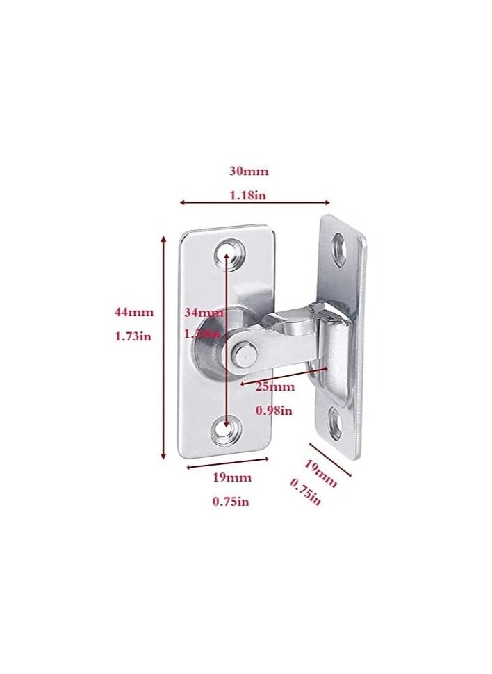 Generic 2 Pieces Small 90 Degree Right Angle Door Lock Bolt Lock Cam Lock Door Window Sliding Lock Lever Bolt Barn Sliding Door Lock  - Image 2