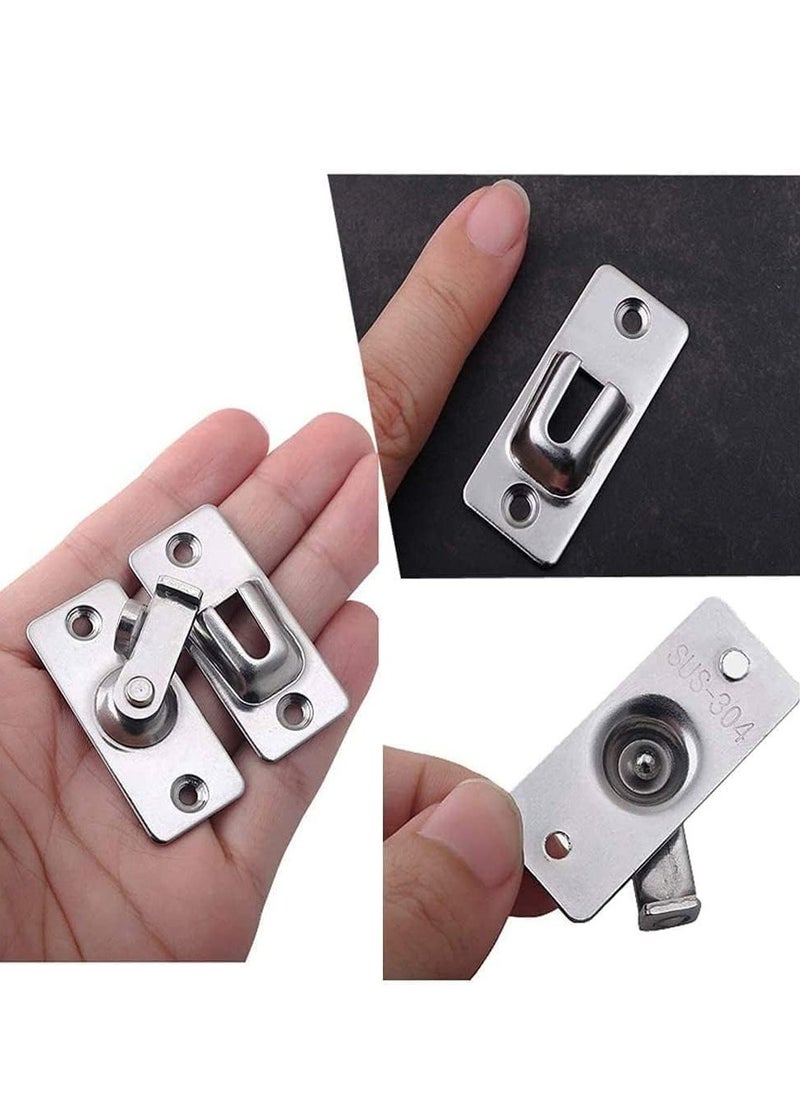 Generic 2 Pieces Small 90 Degree Right Angle Door Lock Bolt Lock Cam Lock Door Window Sliding Lock Lever Bolt Barn Sliding Door Lock  - Image 3