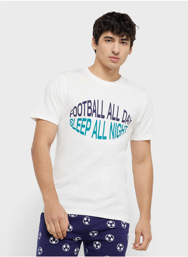 سفنتي فايف All Over Print T-Shirt & Shorts