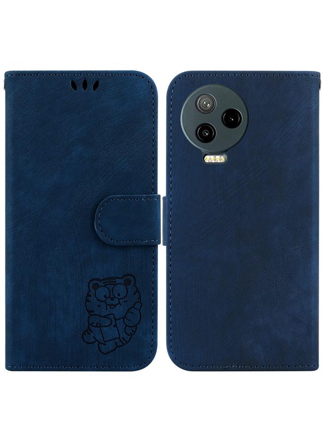 اس-توب جراب لهاتف Infinix Note 12 2023 / 12 Pro 4G جراب هاتف من الجلد المنقوش بنقشة نمر صغير - Image 1