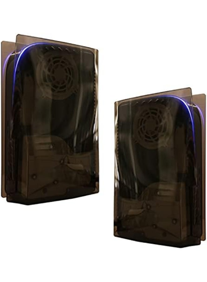 Transparent Shell Hard Shell Replacement Plate Case Cover for PS5 Disc Edition Gaming Console (Transparency Black) - Image 1