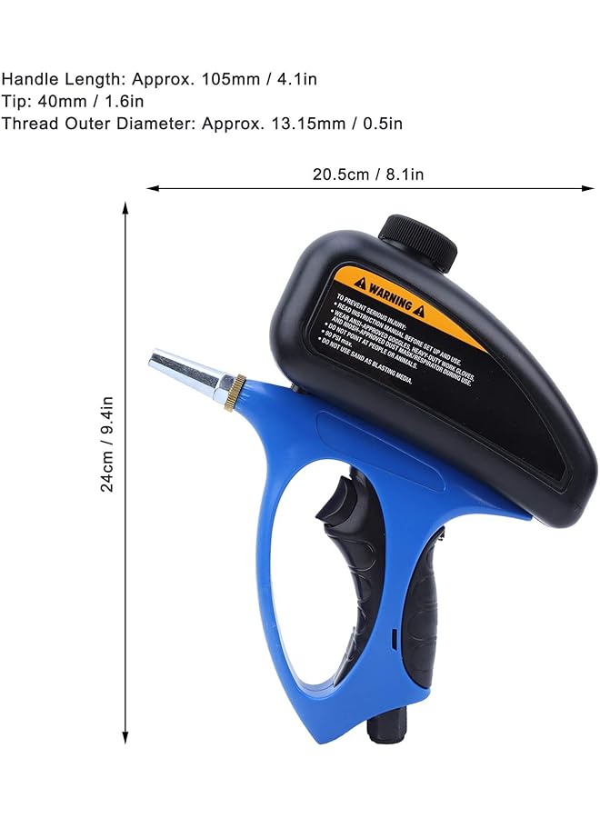 erorex Sand Blaster Gun Kit Sand Blaster Small Nozzle Pneumatic Sandblasting Gun Glass Anti Sandblasting Paint Remover For Metal Wood And Glass Etching Up To 90 Psi Blasting Media - Image 2