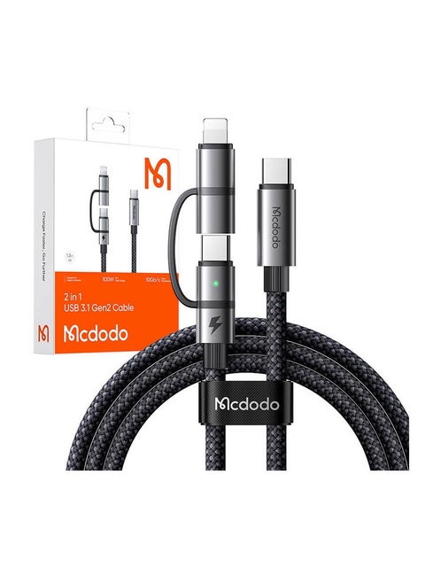 Mcdodo 2in1 cable CA-0450 USB-C to USB-C + Lightning 1.2 m