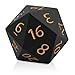 CSITORWWE 55mm Giant D20 Dice20 Sided Resin Dice with Velvet Pouch Titan Polyhedral Dice for TTRPG Tabletop GamingDungeon MastersRPG AdventuresBlack - Image 2