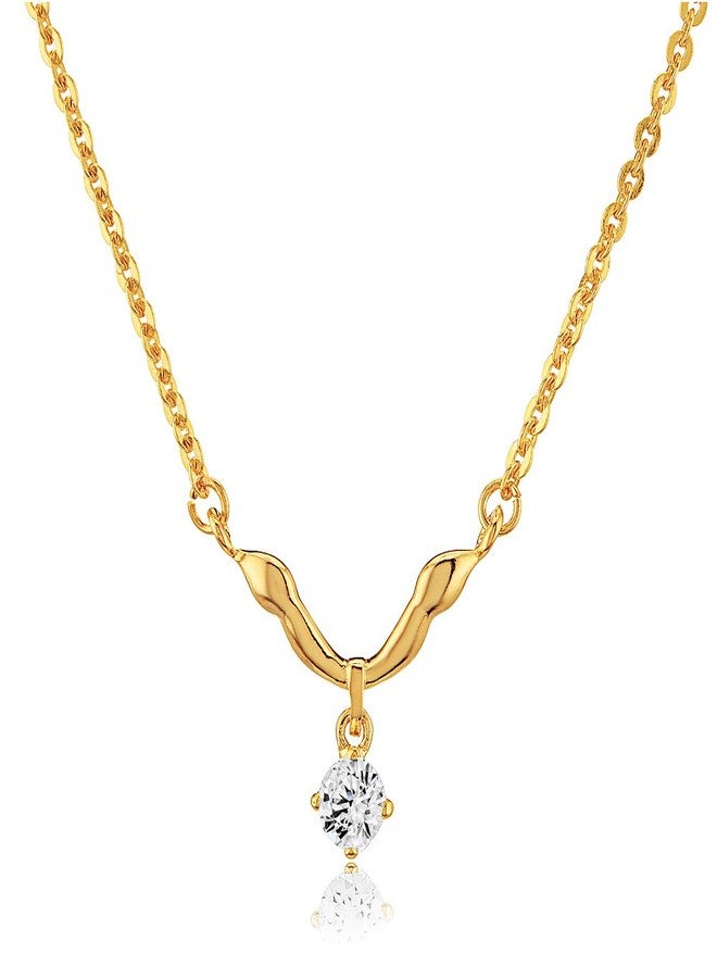 Mahi Gold Plated Albatross Pendant for Women PS1105041G - Image 1