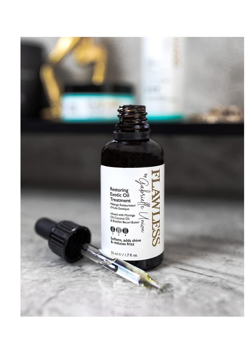 Flawless - Flawless by Gabrielle Union Restoring Exotic Oil Treatment for Natural Coily Hair, 1.7 OZ - Image 1