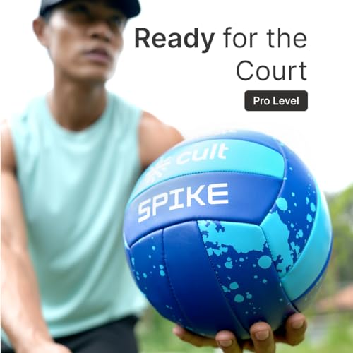 CULT Volleyball Spike Blue Size 4 Official Training & Match Volleyball for Indoor & Outdoor Play Durable PVC, Strong Grip, Soft Touch & Air Retention - Image 3