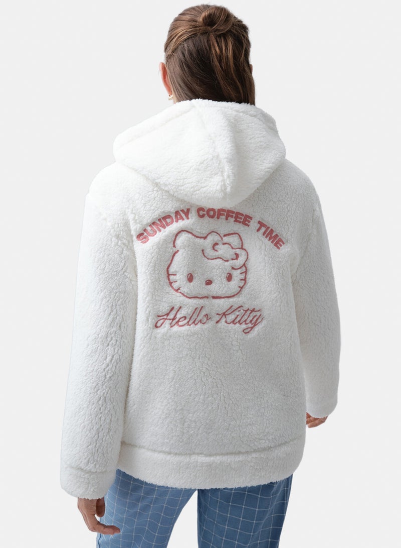 women'secret Hello Kitty short shearling robe - Image 4