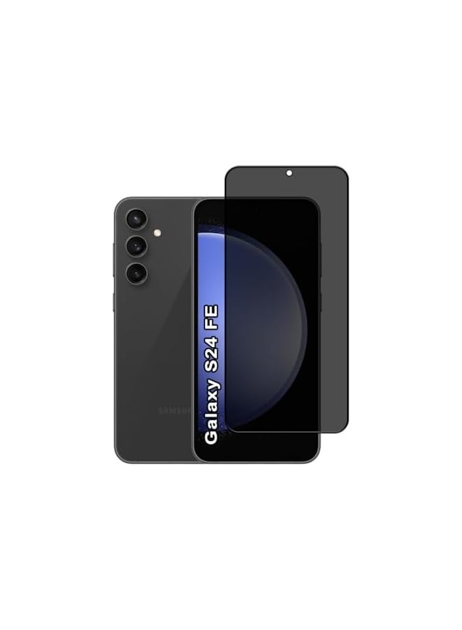 بروماس واقي شاشة للخصوصية لهاتف Galaxy S24 FE 9H من الزجاج المقسى المقاوم للتجسس [حماية الخصوصية بنسبة 100%]، سهل التركيب وخالي من الفقاعات، تغطية كاملة ومضاد للخدش - Image 1