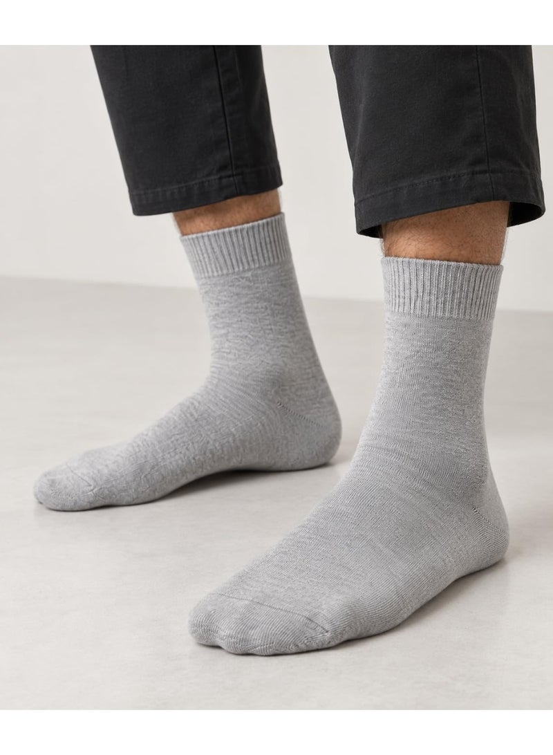 Nileton Men’s Classic Cotton Socks – Pack of 3 – Soft Breathable Mid-Calf Dress, Casual & Classic Socks for Men Everyday Wear - Image 2
