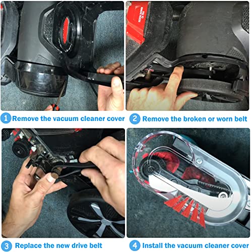 ATUOE 2 Pack Vacuum Belts Replacement for Bissell ProHeat 2X Revolution Pet Carpet Cleaner, Vacuum Cleaner Belts Parts 1606428, Fit Models: 1986,1548,1548F,1550,1551,1964,2007,2007P - Image 3