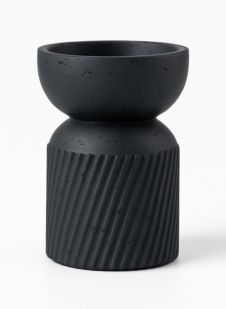 Bergott Bakhoor Burner (Incense Holder) Black - Simple Design with Metal Plate - Image 1