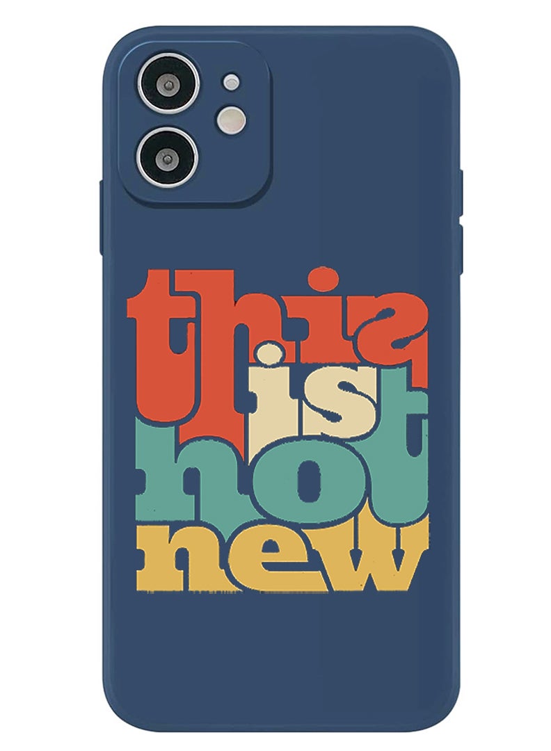 Theodor Protective Slim Fit Case Liquid Silicone Cover with Full Body Protection Anti-Scratch Shockproof Case For iPhone 12 Blue  - This is not new copy - Image 1