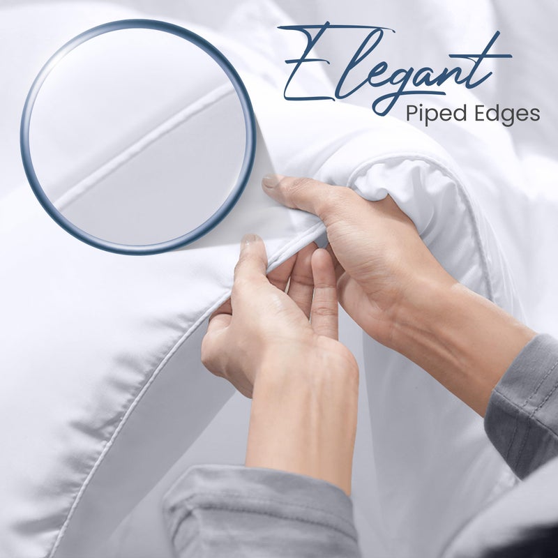 Utopia Bedding Comforters King Size, All Season Duvet Insert, Down Alternative Box Stitched Bed Comforter with Corner Tabs, Machine Washable (White) - Image 5