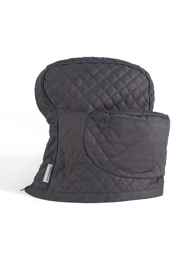 KitchenAid KITCHENAID Fitted Tilt-Head Stand Mixer Cover with Storage Pocket, Quilted 100% Cotton,14.4"x18"x10", Charcoal Grey  - Image 1