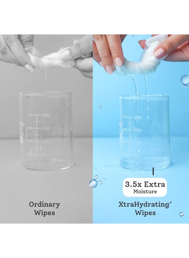SuperBottoms XtraHydrating™ Wipes - XtraThick™ with Xtra Moisture | Doctor Tested Best Wipes (Unscented) | 3.5x Moisture Vs. Ordinary wipes | 72 Wipes - Pack of 4, 288 pcs | Best baby wipes for newborns - Image 3