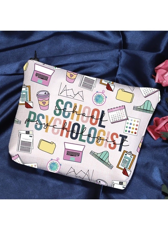 POFULL Mental Health Matter Gift School Psychologist Appreciation Gift School Psych Cosmetic Bag (School Psychologist Cosmetic Bag)  - Image 3