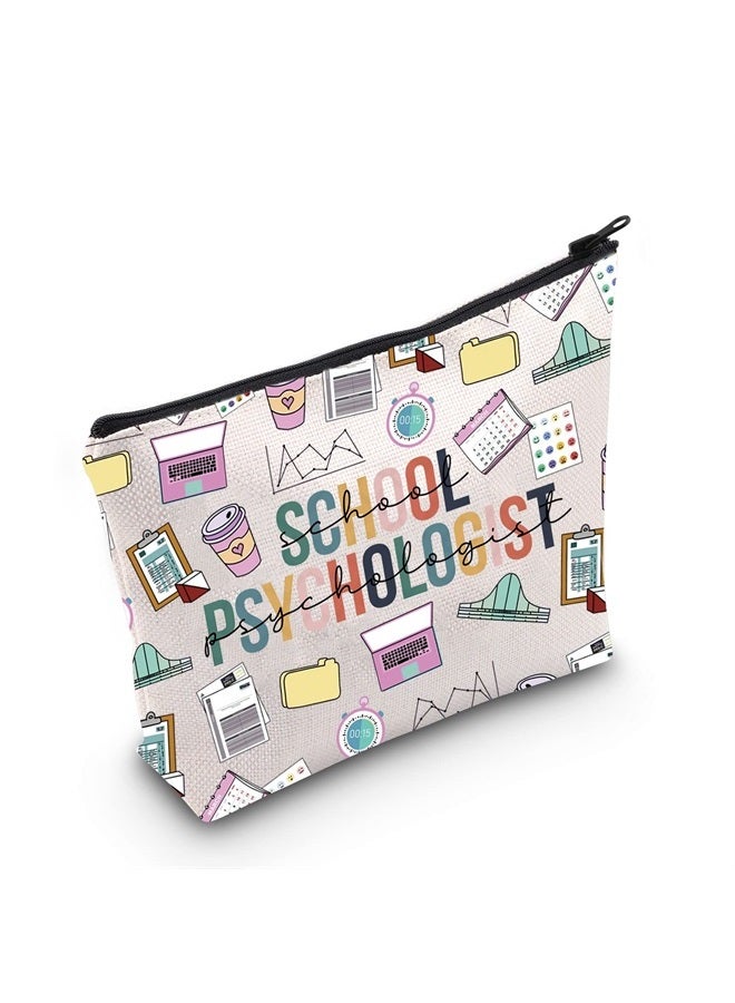 POFULL Mental Health Matter Gift School Psychologist Appreciation Gift School Psych Cosmetic Bag (School Psychologist Cosmetic Bag)  - Image 1