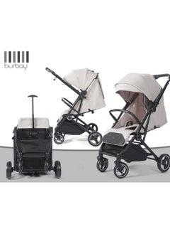 burbay Two-way baby stroller with stainless steel folding handle for travel and trips  - Image 2